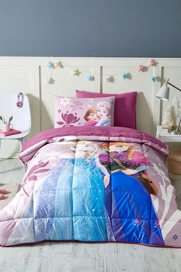Özdilek Uyku Seti Tek Kişilik Ranforce Lisanslı Frozen Dıscover Lila