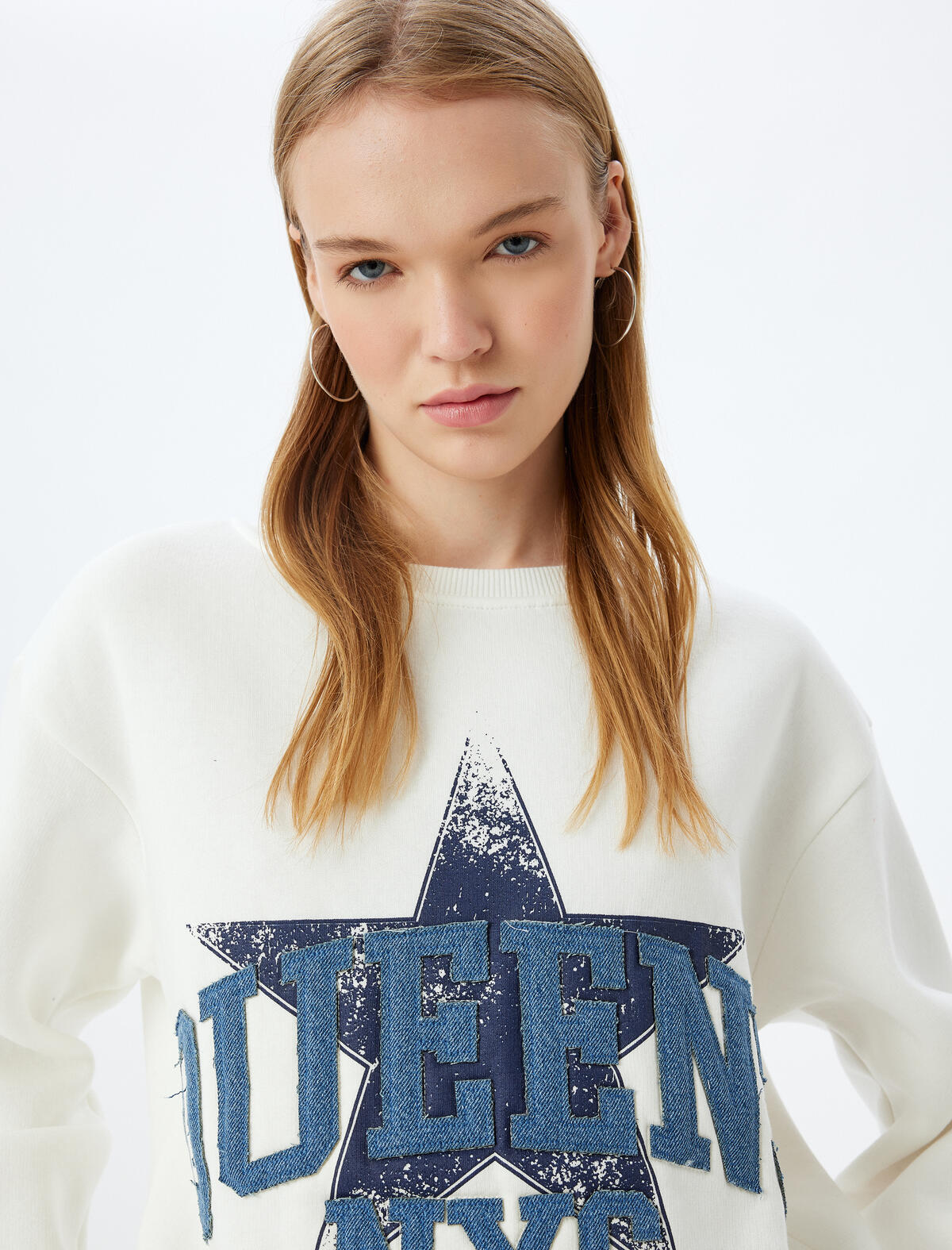 Koton Sweatshirt 5WAL10132IK Ekru
