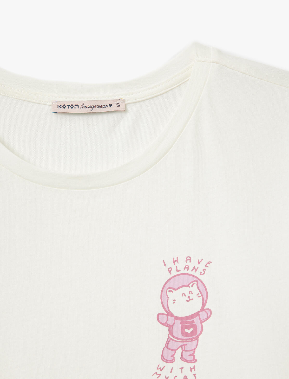 Koton Pijama Takımı 5SLK40020MK Pembe Desenli