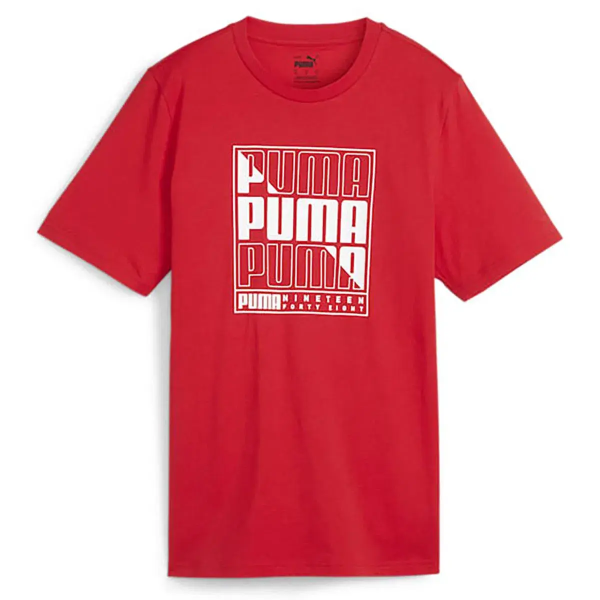 Puma Graphics Box Tee 680172_11 Kırmızı
