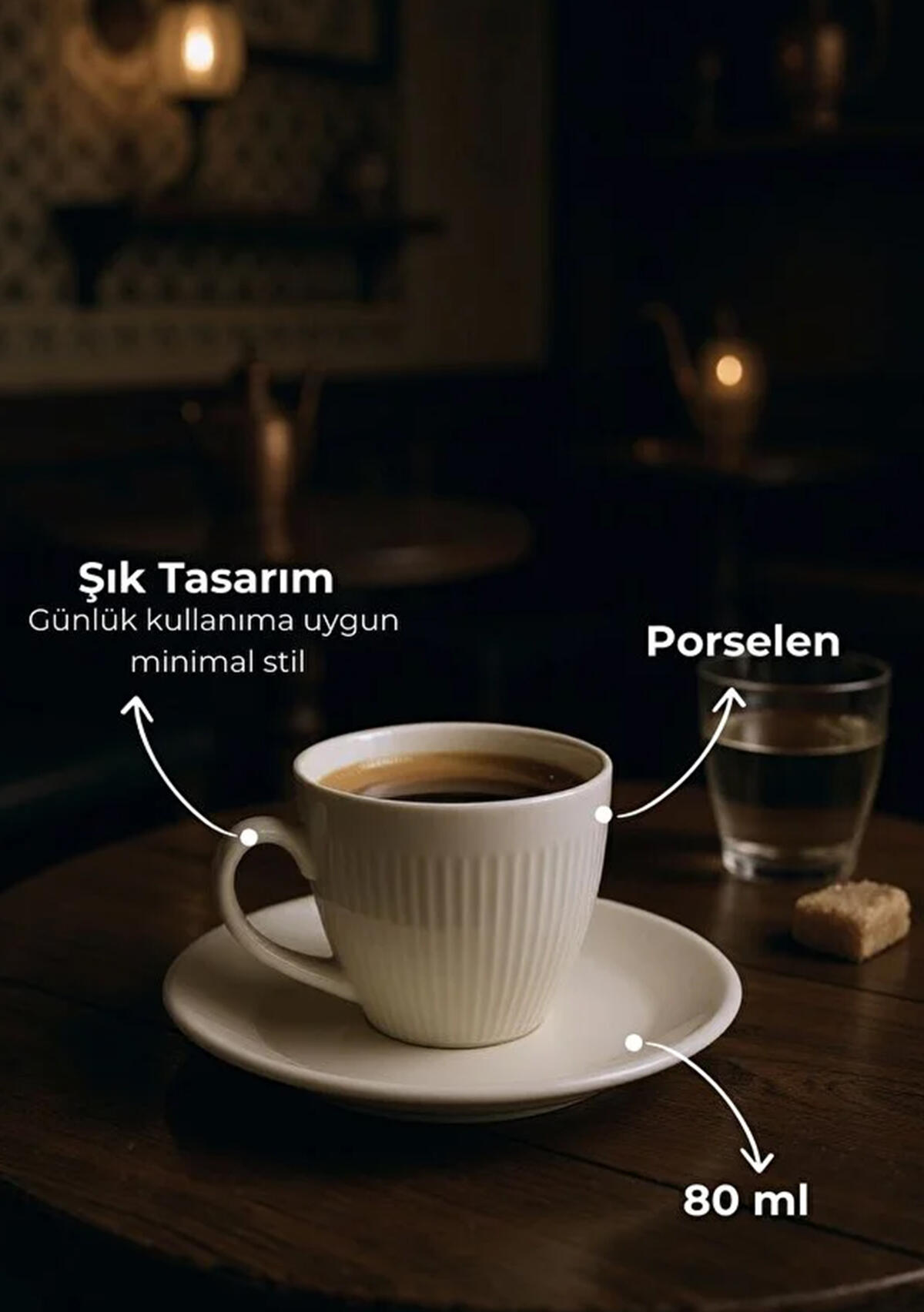 Bambum Kahve Fincan Tk 6Lı Vergil B6672