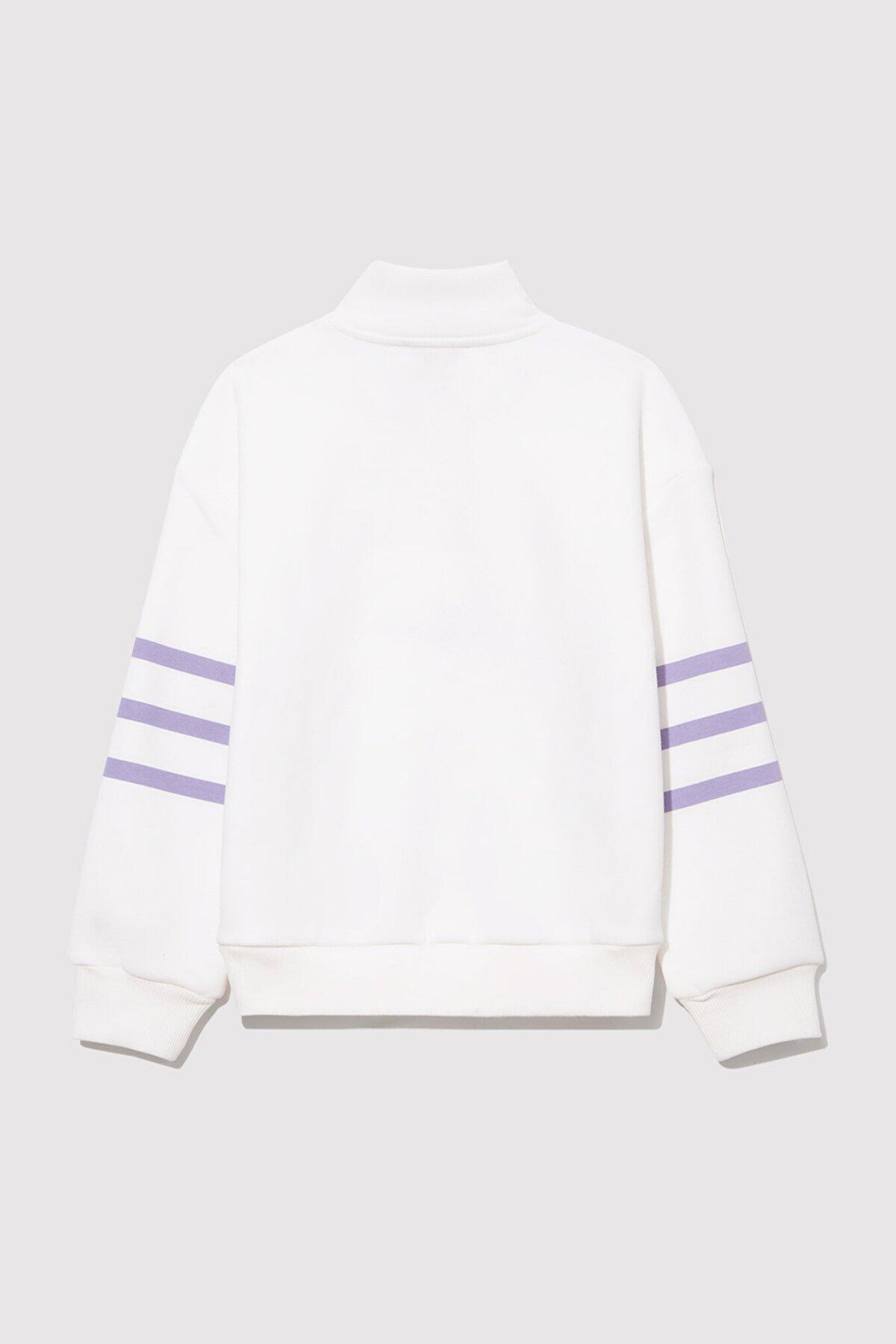 Mavi Sweatshirt Kız Çocuk M7S10065-70057 Beyaz