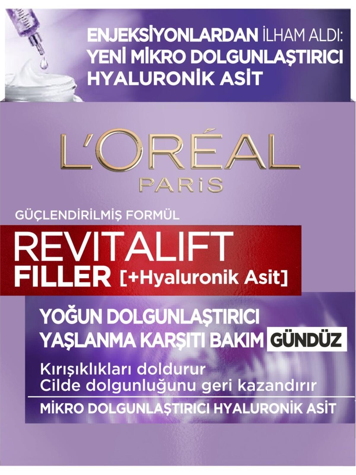 Loreal Paris Gündüz Kremi Revitalift Filler 50Ml