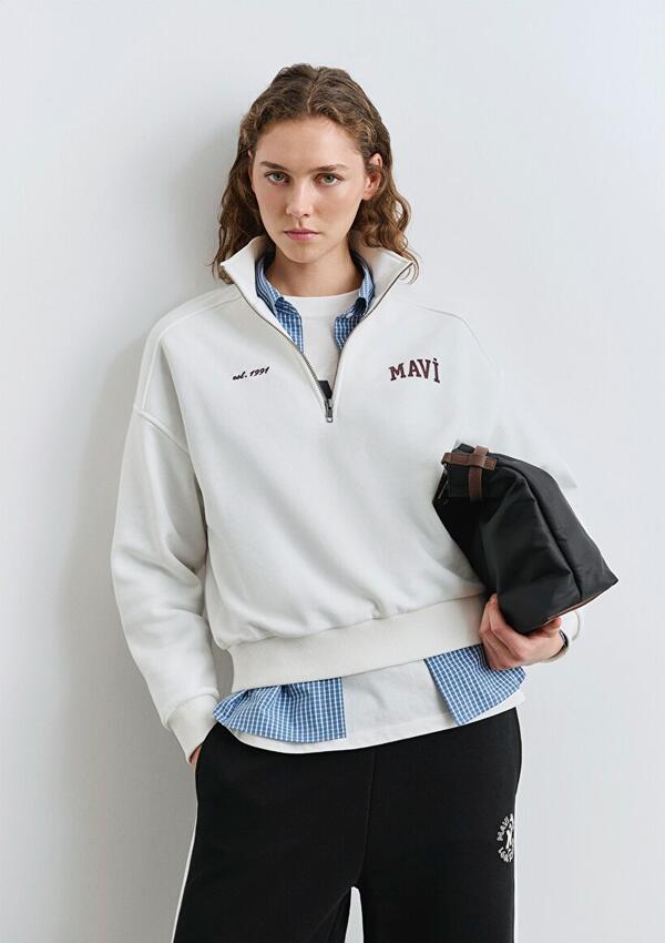 Mavi Sweatshirt M1S10373-70057 Beyaz