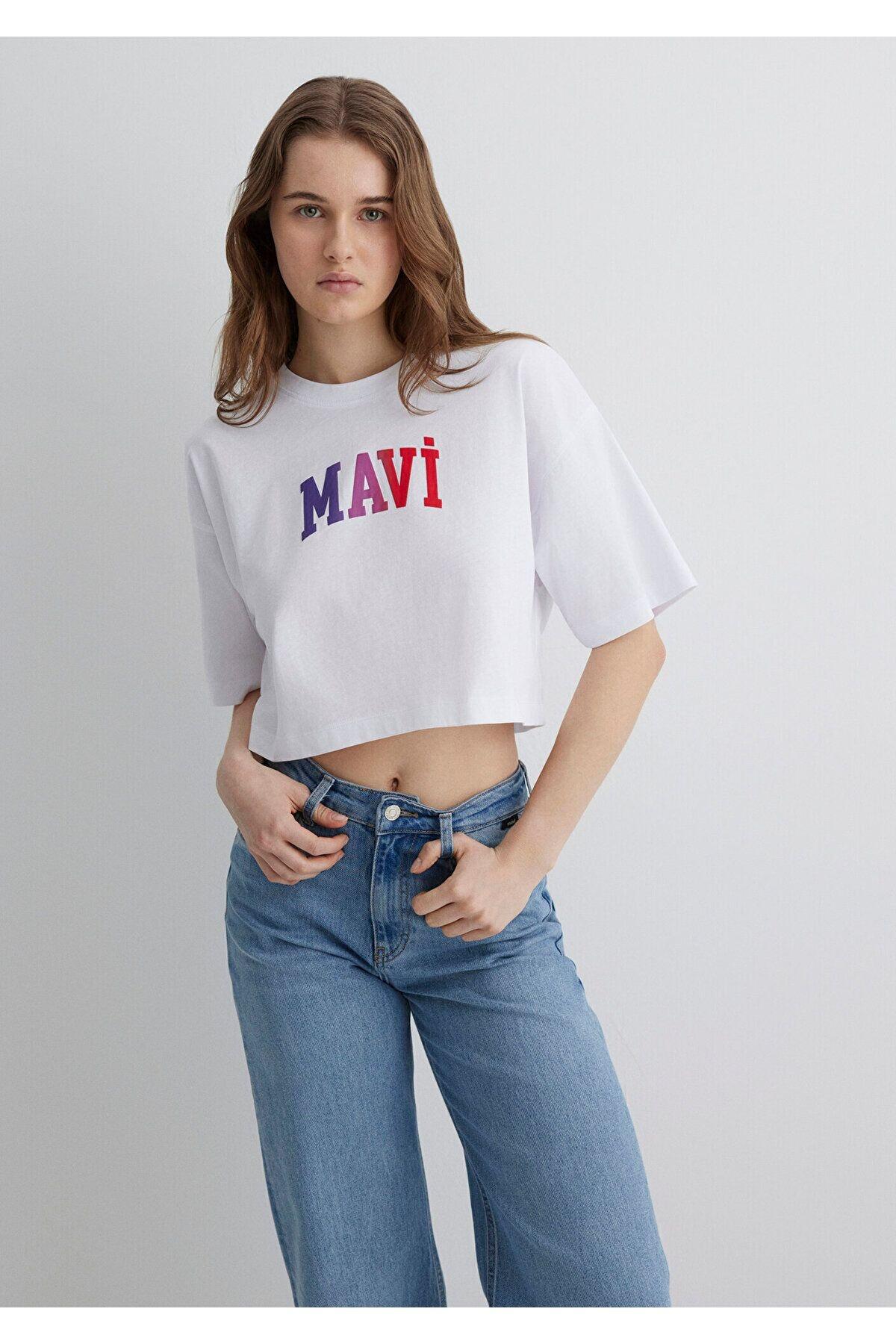 Mavi Tişört M1612516-620 Beyaz