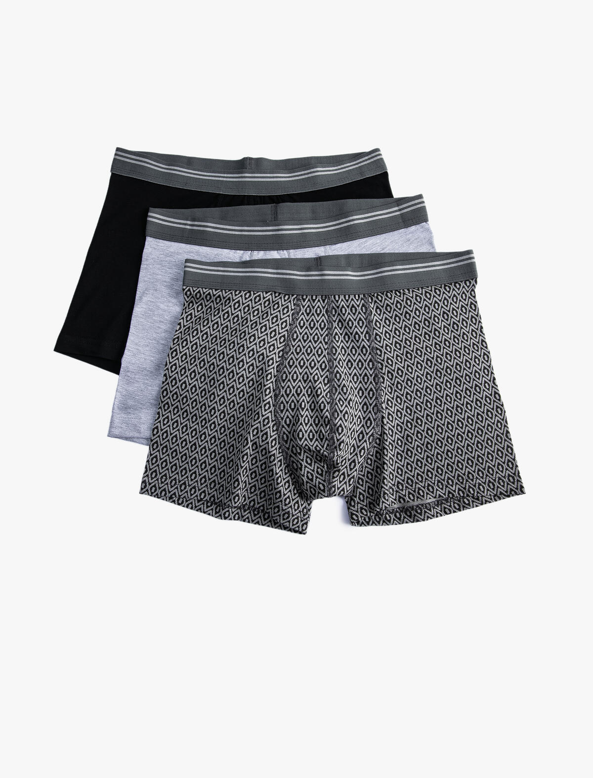 Koton Boxer 4WLM90011MK Gri Desenli