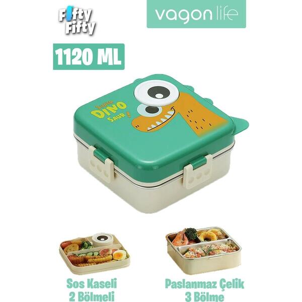 Paslanmaz Çelik 1120 Ml Lunchbox Bl10082-S Yeşil
