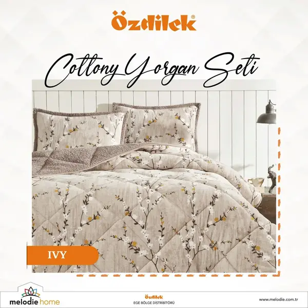 Özdilek Yorgan Seti Tek Kişilik Cottony Ivy