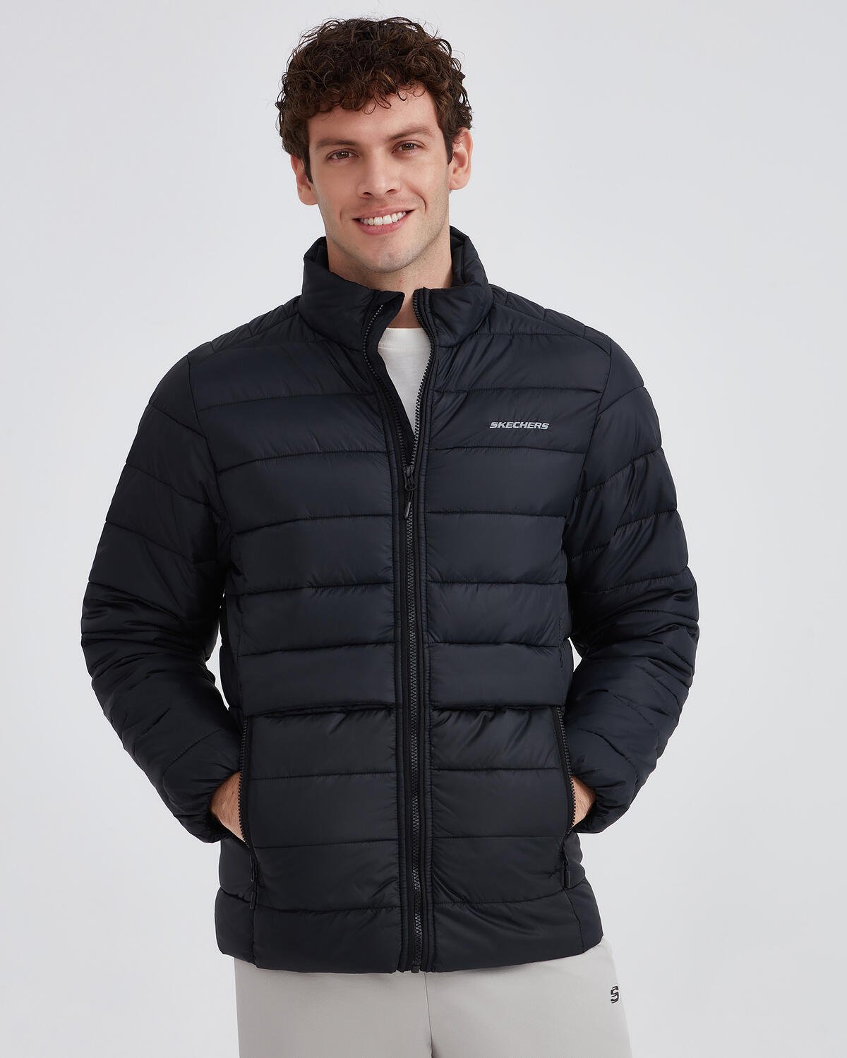 Skechers M Outerwear Padded Jacket S231242-001 Siyah