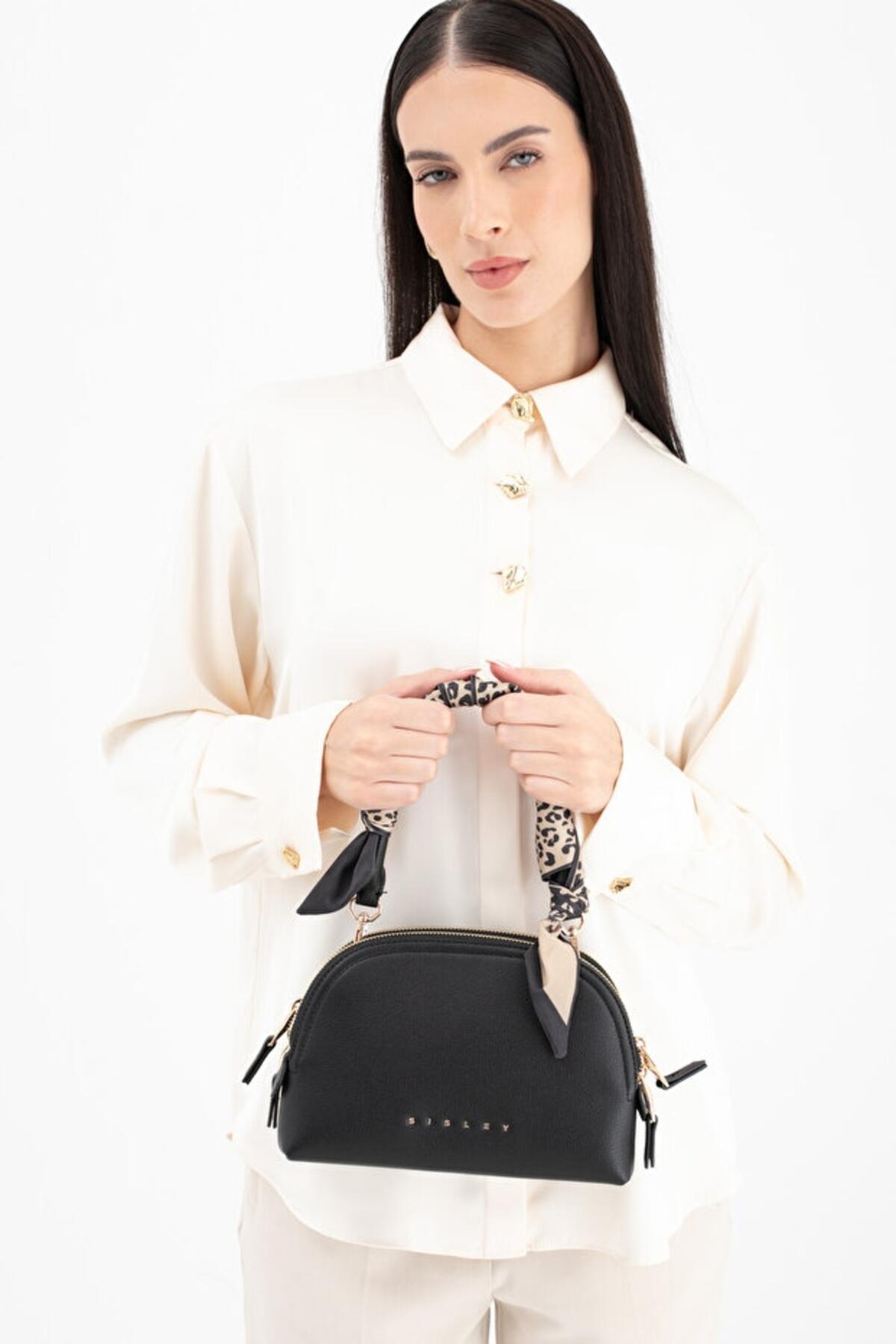 Sisley Kadın Kol Çantası SLY_277 Siyah - Bordo