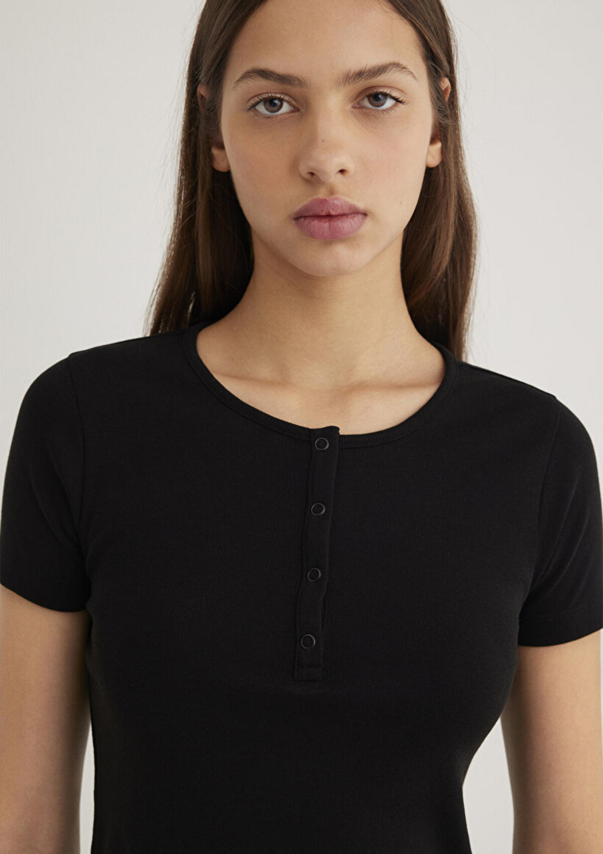Mavi Tişört Crop M1611639-900 Siyah