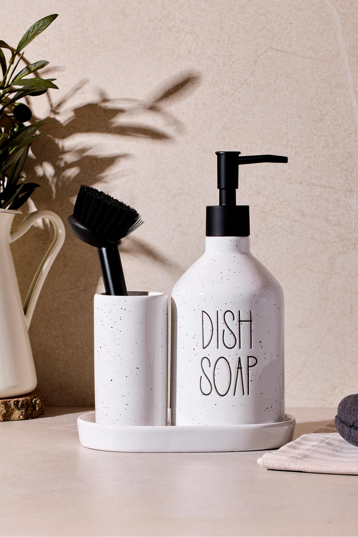 Perotti Sabunluk Fırçalı Set Sapone Beyaz 16747