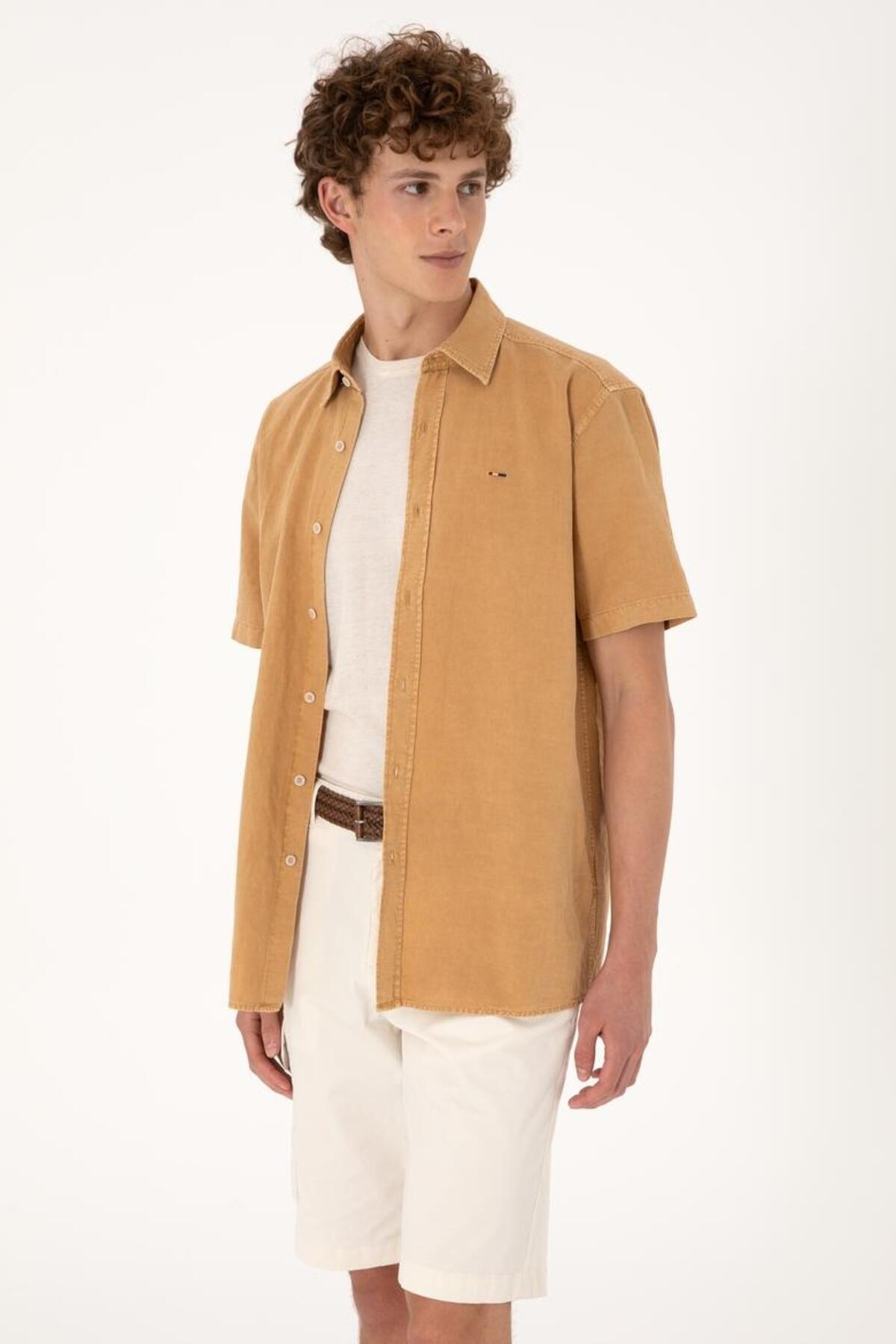 U.S Polo Assn. Gömlek 2159441 G081SZ004 Camel