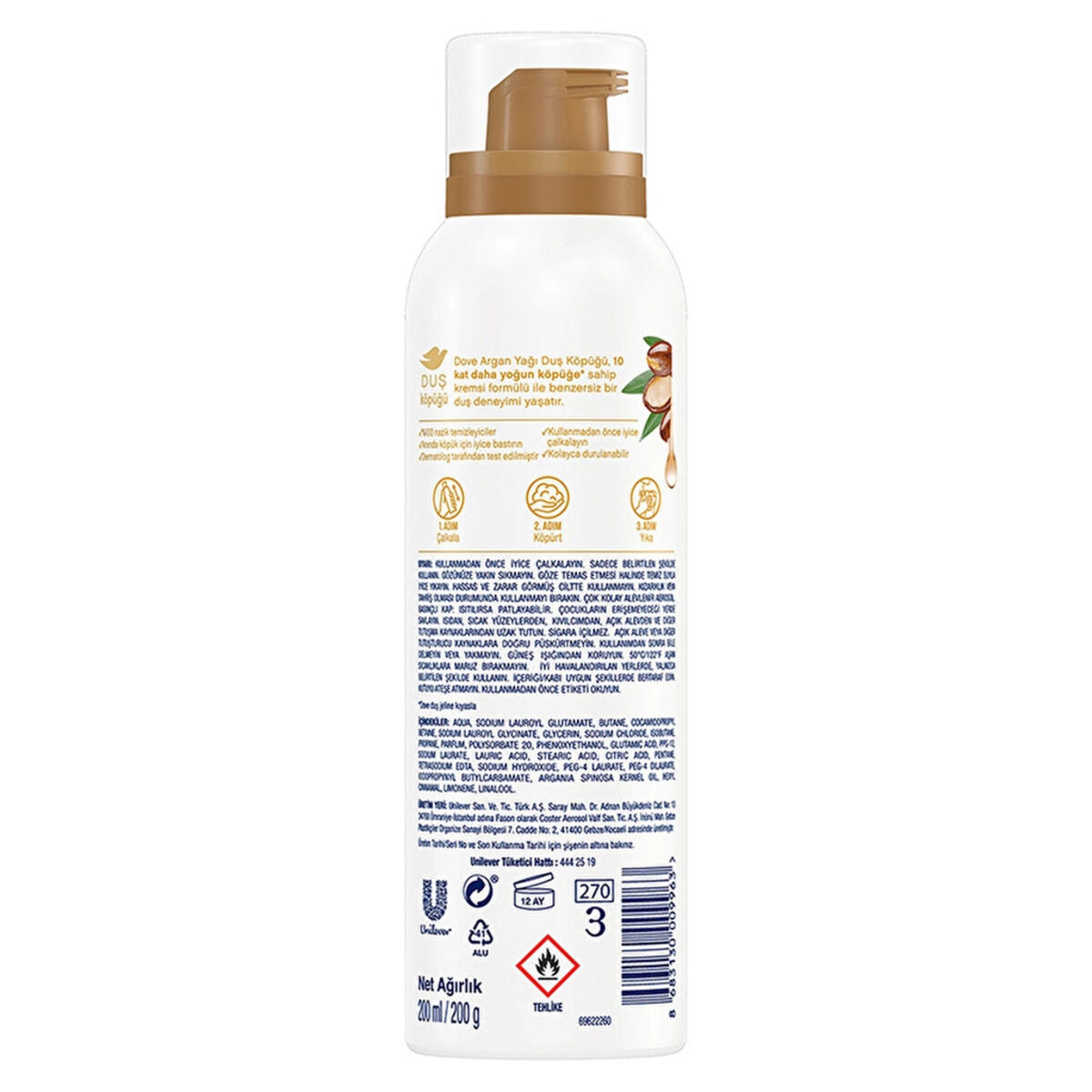 Dove Duş Köpüğü Argan 200Ml