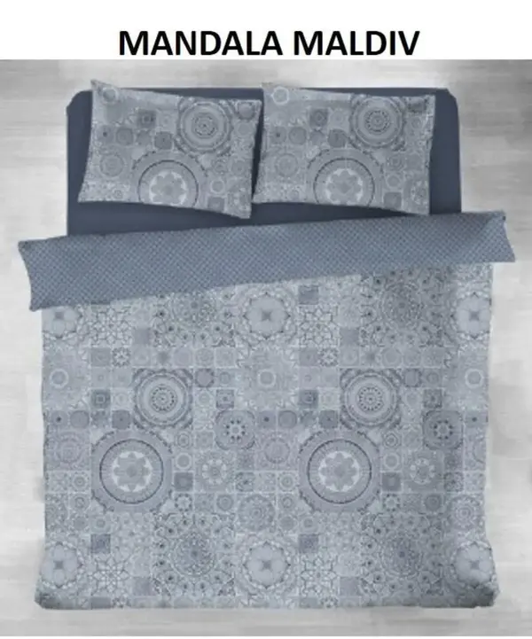 Nev Nevresim Takımı Tek Kişilik Ranforce Mandala Mıstıco Mavi