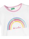 Benetton Tişört Kız Çocuk BNT-G21237 Beyaz