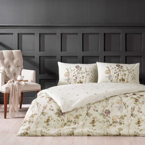 Taç Nevresim Takımı Tek Kişilik Ranforce Nına Bej