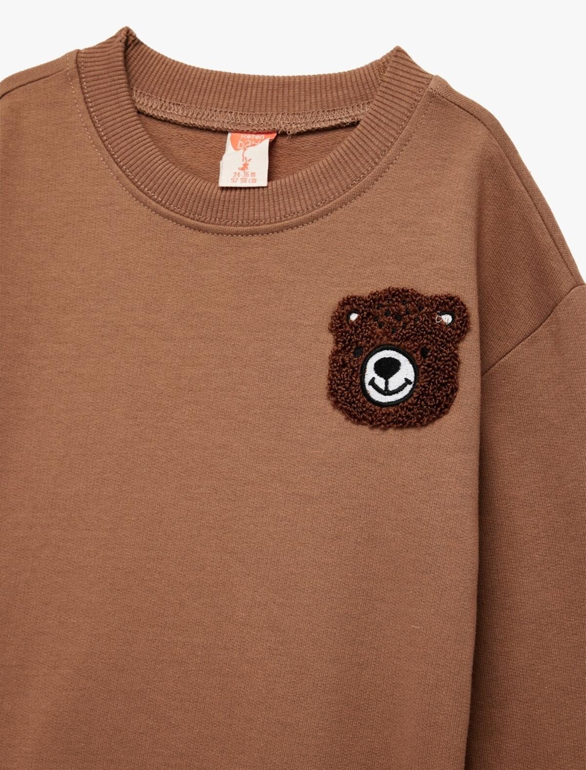 Koton Sweatshirt Erkek Bebek 6WMB10006TK Kahverengi