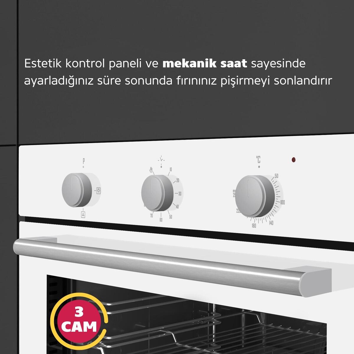 Simfer Ankastre Fırın 8206 Beyaz