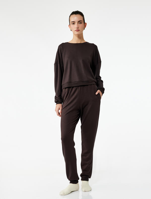 Koton Pijama Altı 6WLK40168MK Kahverengi