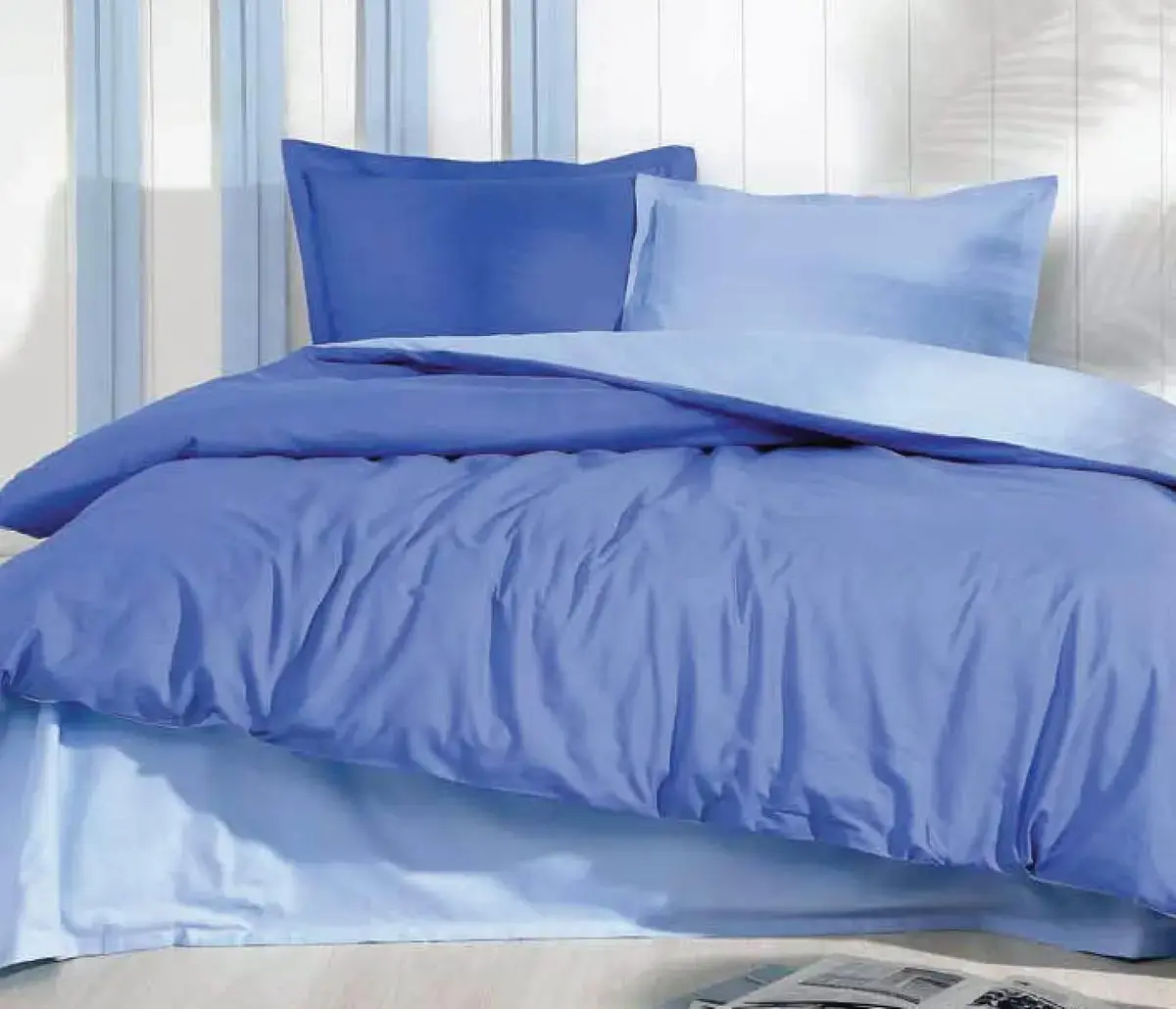 Özdilek Nevresim Takımı Çift Kişilik Ranforce Colormix Düz İndigo-Mavi