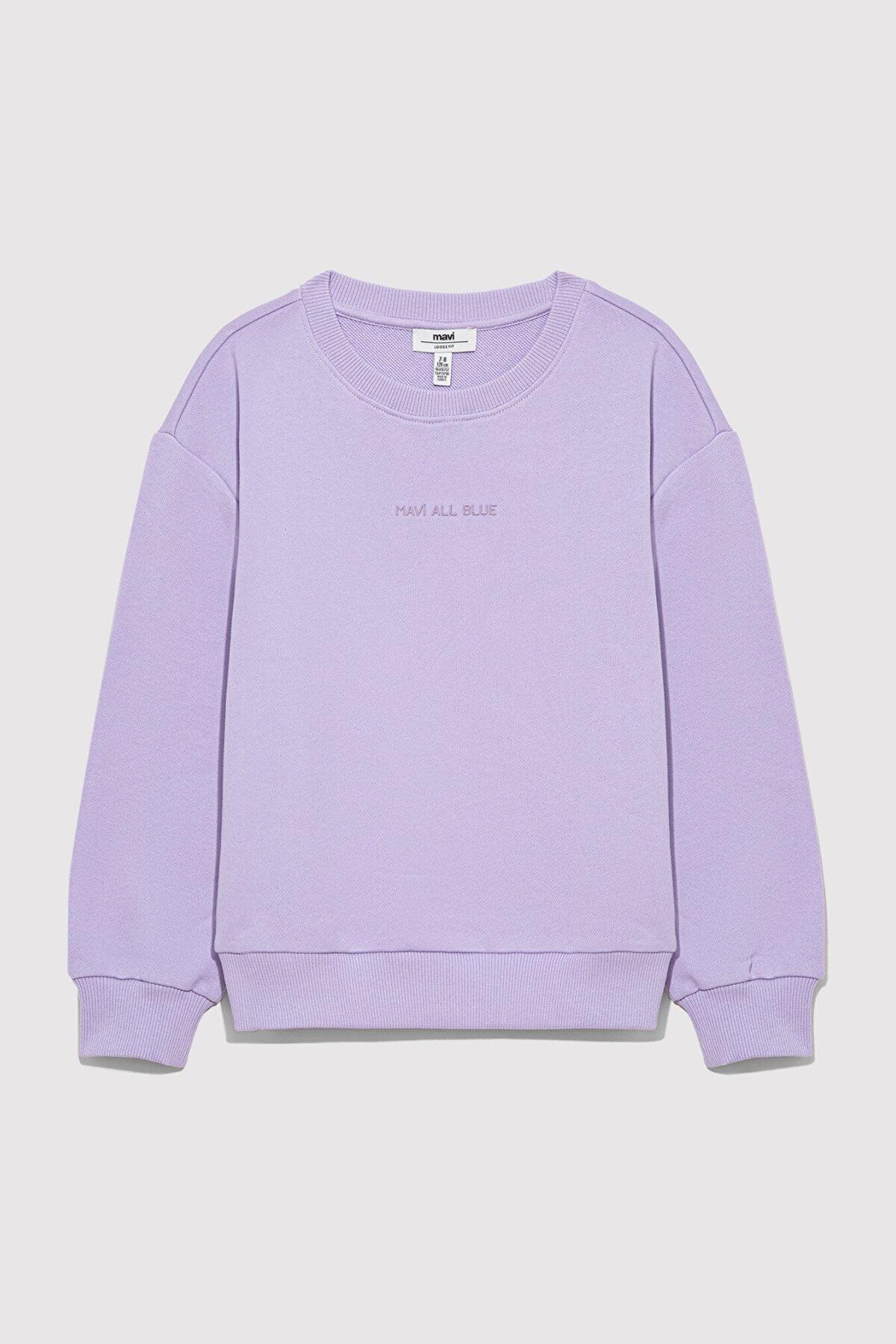 Mavi Sweatshirt Kız Çocuk M7610035-81964 Lavanta