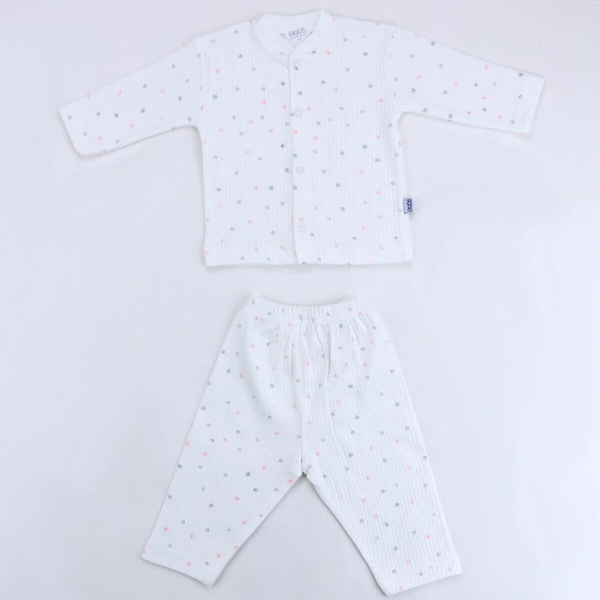 Sebi Pijama Takım 3-12 Ay Nokta Çiçek 9151