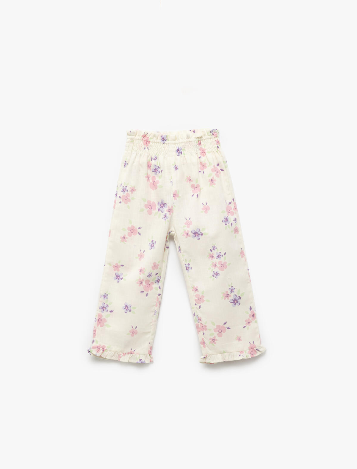 Koton Pantolon Kız Bebek 5SMG40014AW Bej Desenli