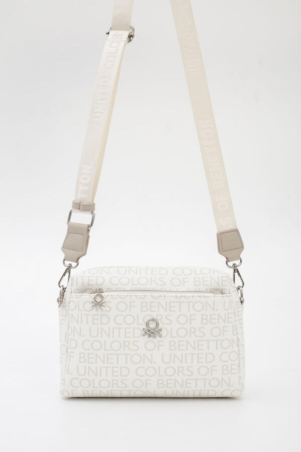 United Colors Of Benetton Kadın Çapraz Çanta BNT_1763 Beyaz-Taş