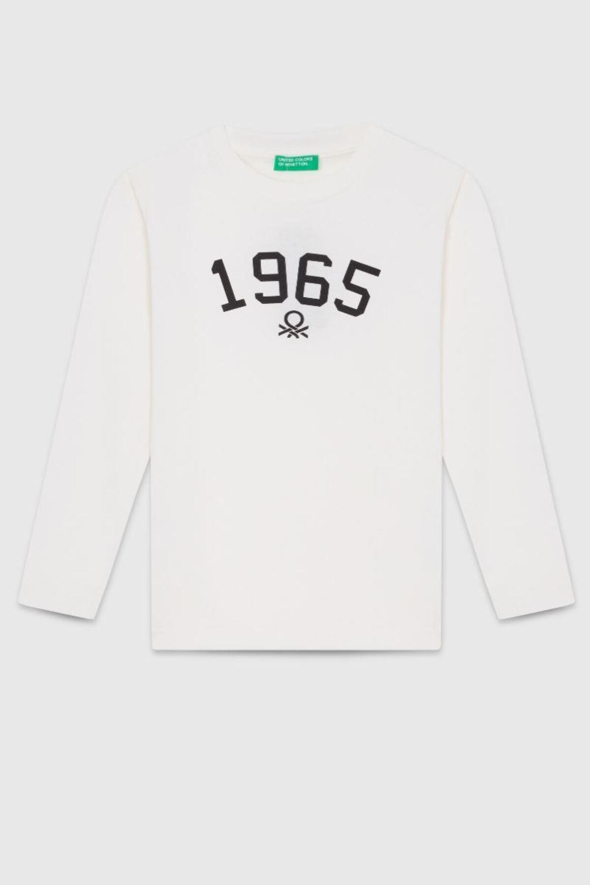 Benetton Tişört Erkek Çocuk BNT-B23339 26063 Ekru