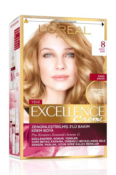 Excellence Saç Boyası No:8 Koyu Sarı (Dy)