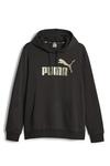 Puma Hoodie Fl Ess+ Metallic Logo 849958_41 Siyah