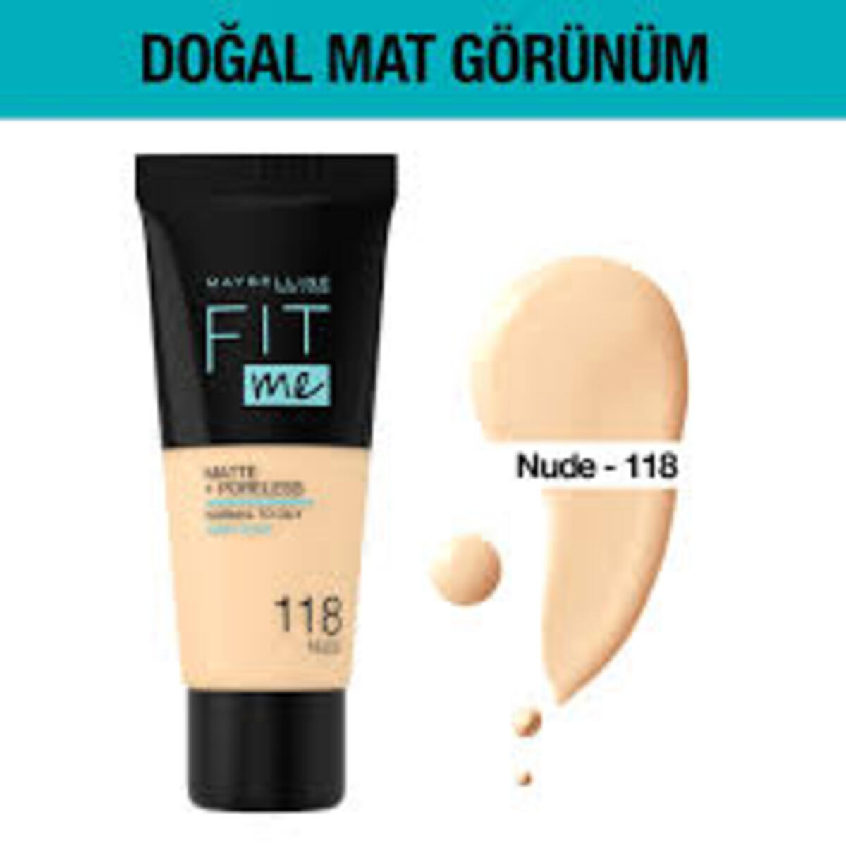 Maybelline Fondöten Fit Me Matte&Poreless No:118