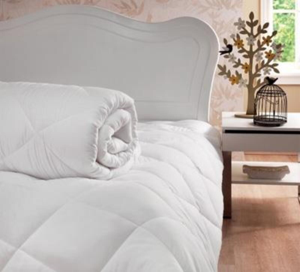 Kristal Yorgan Tek Kişilik Microfiber Beyaz 1+1
