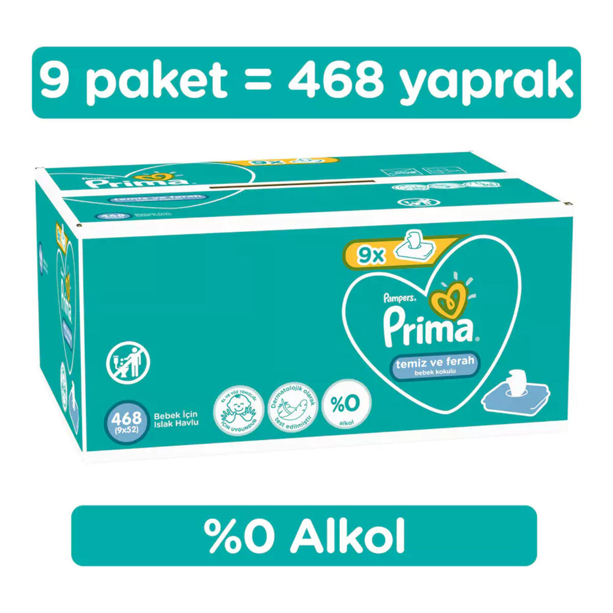 Prima Islak Havlu Fresh 9Lu 52 Yaprak