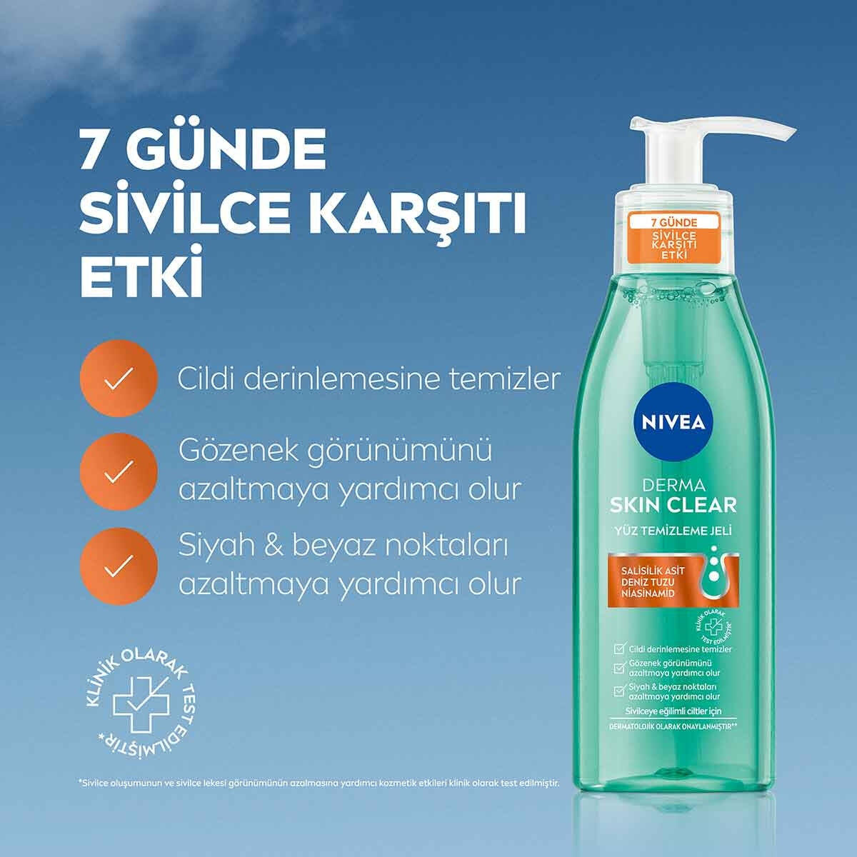 Nivea Yüz Temizleme Jeli Derma Skin Clear 200Ml