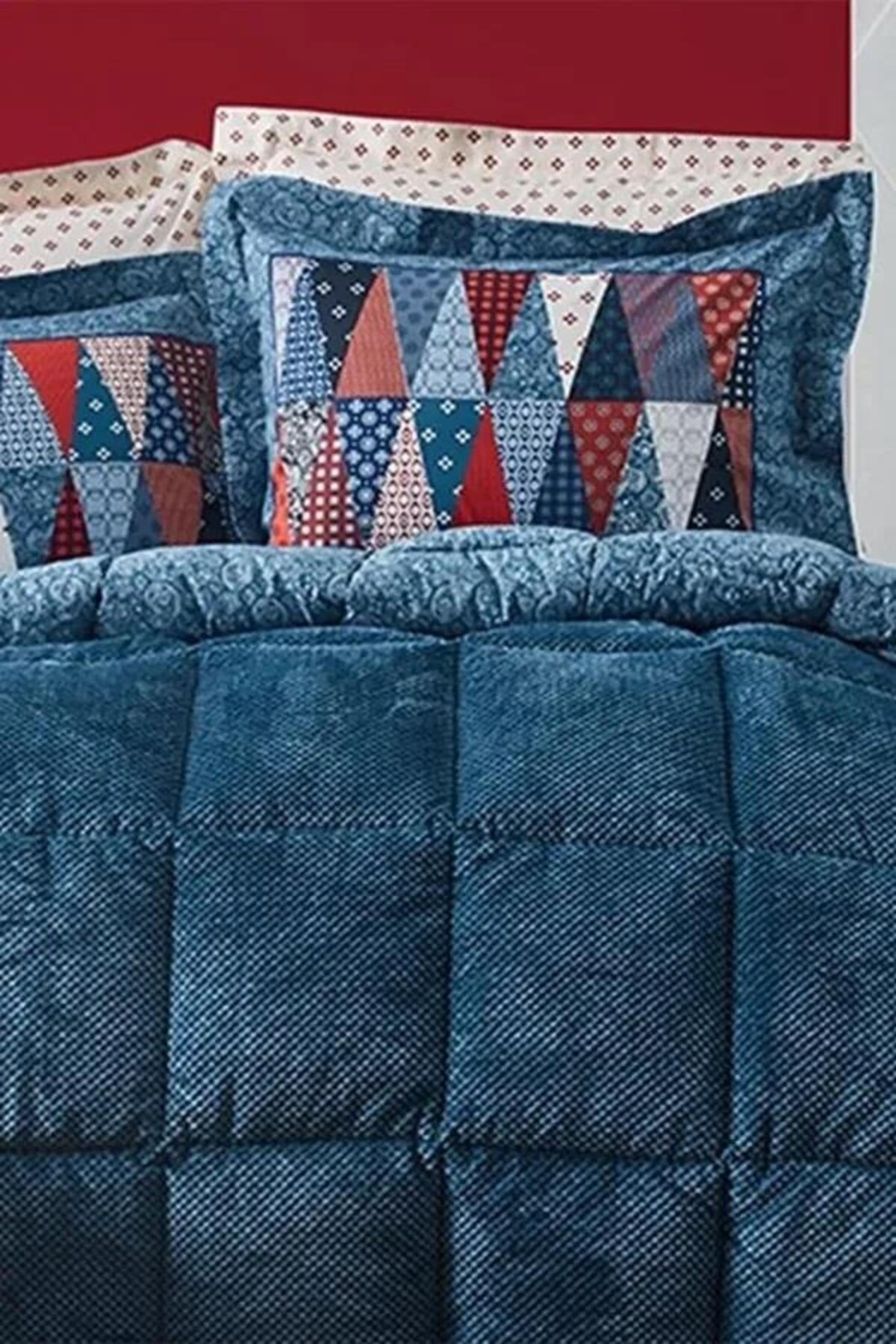 Apricitas Home Uyku Seti Çift Kişilik Softly Paisley Denim
