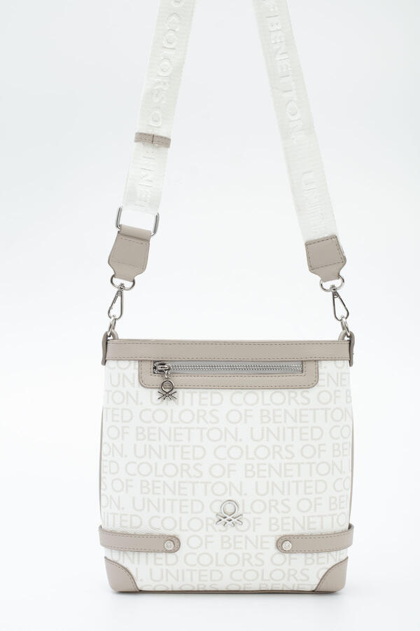 United Colors Of Benetton Kadın Kol Çantası BNT_1797 Beyaz-Taş