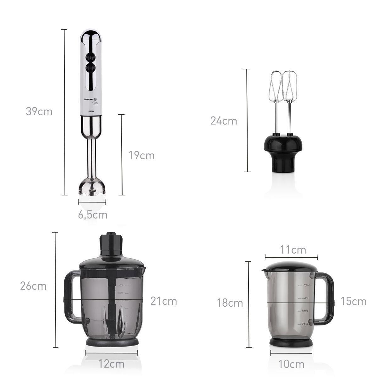 Korkmaz Blender Seti Mia Mega A447-14 Vanilya