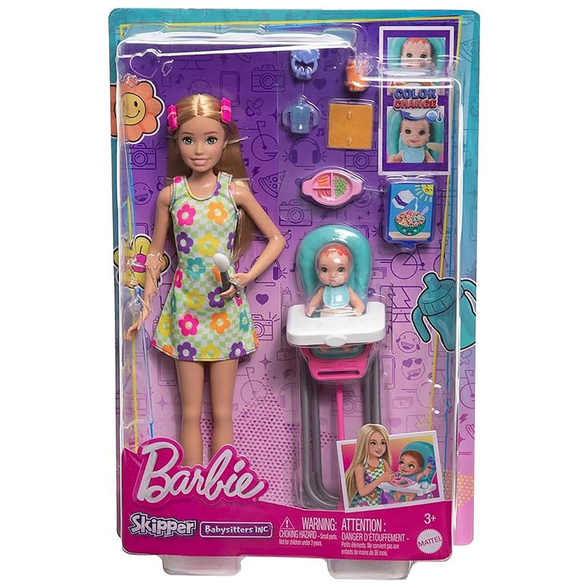 Barbie Bebek Bakıcısı Bebeği ve Aks. Oyun Setleri MTL-FHY97