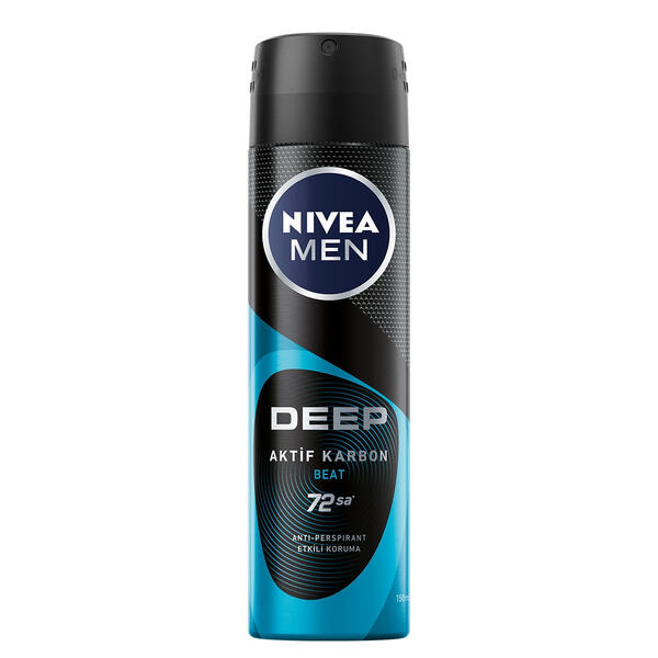 Nivea Men Erkek Deodorant Deep Aktif Karbon 150Ml