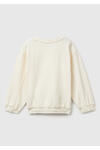 Benetton Sweatshirt Kız Bebek BNT-BG 3NBMG10K2-25K Ekru