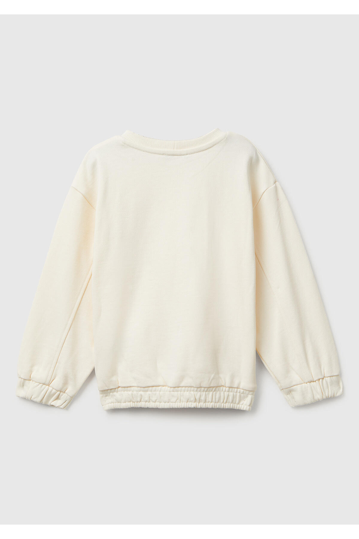 Benetton Sweatshirt Kız Bebek BNT-BG 3NBMG10K2-25K Ekru