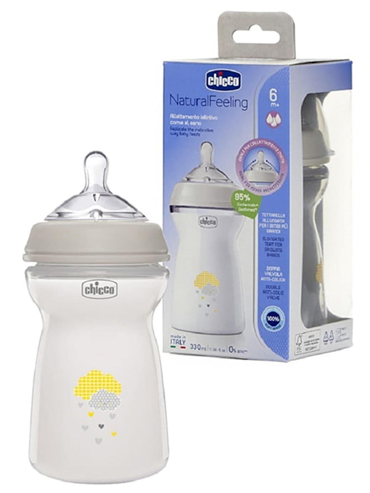 Chicco Biberon Natural Feeling PP 6AY+ 330Ml 813353