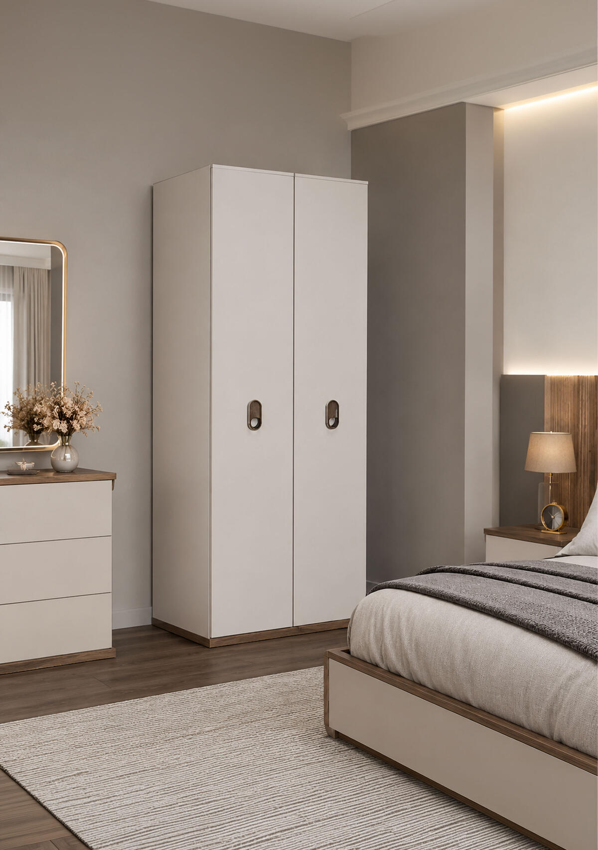 Classev 2 Kapılı Elbise Dolabı Smart(Ahşap)