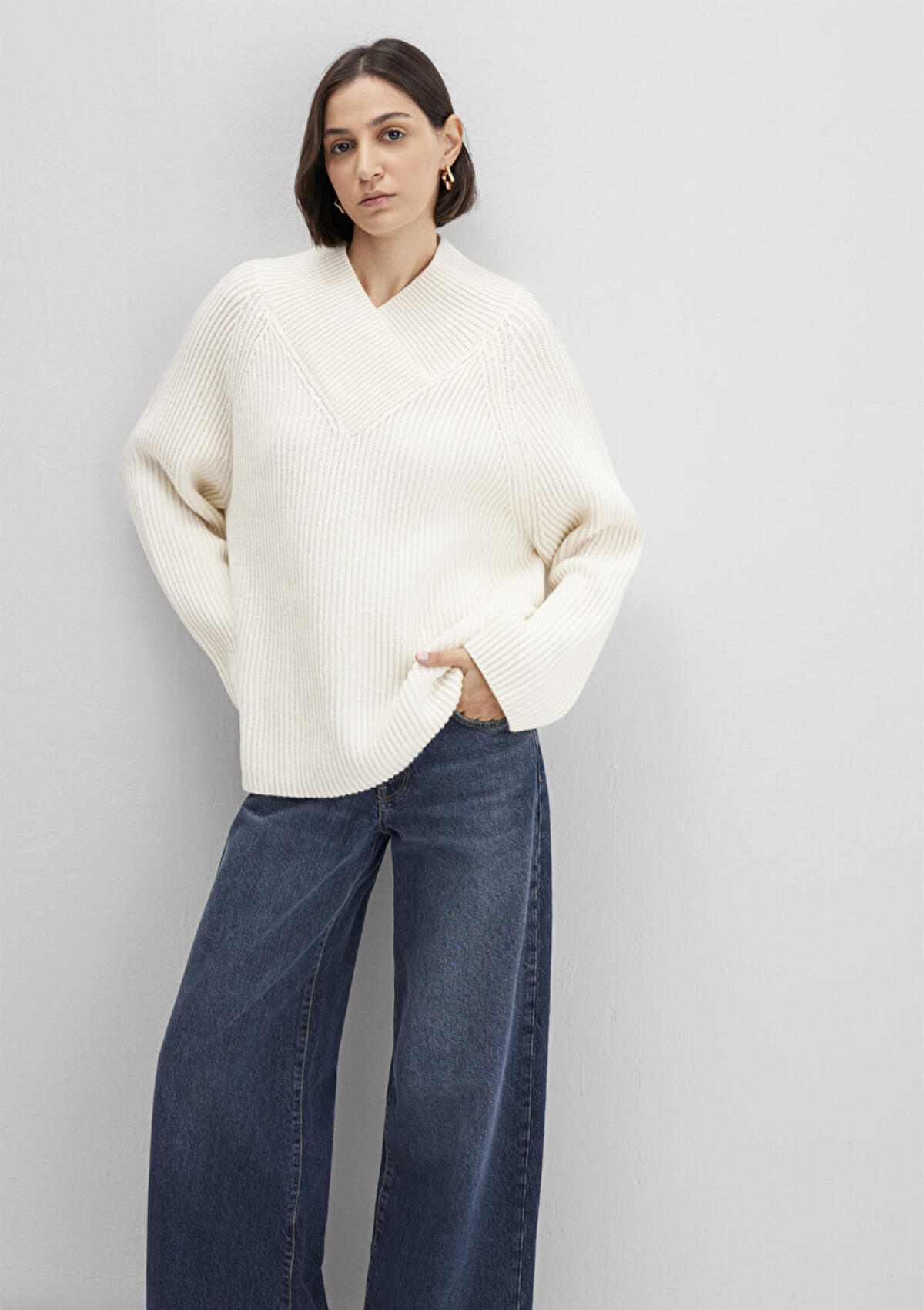 Mavi Kadın Kazak M1710829-70057 Kırık Beyaz