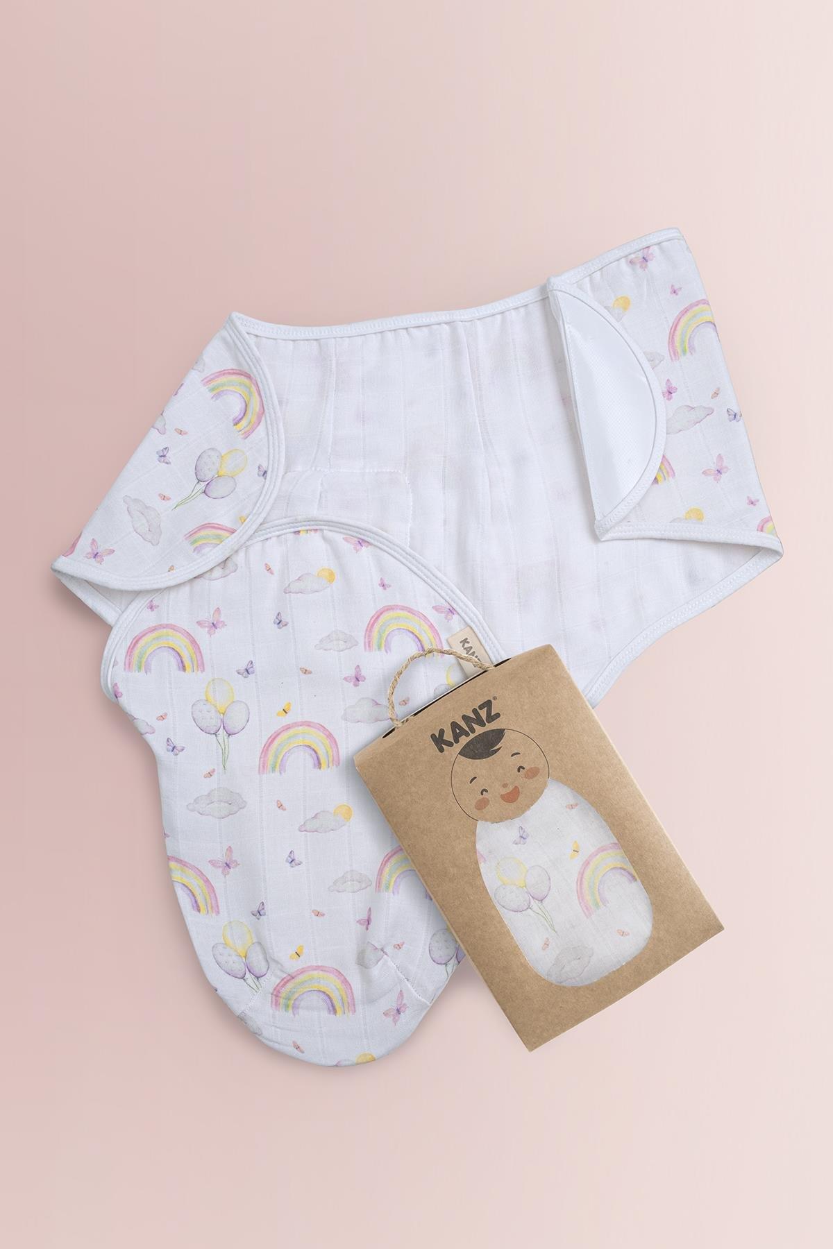 Kanz Müslin Kundak (Knz-014) Rainbow