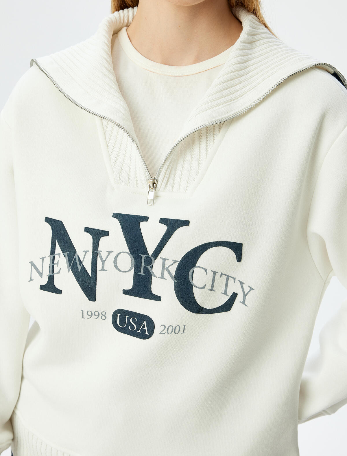 Koton Sweatshirt 5WAL10194IK Ekru