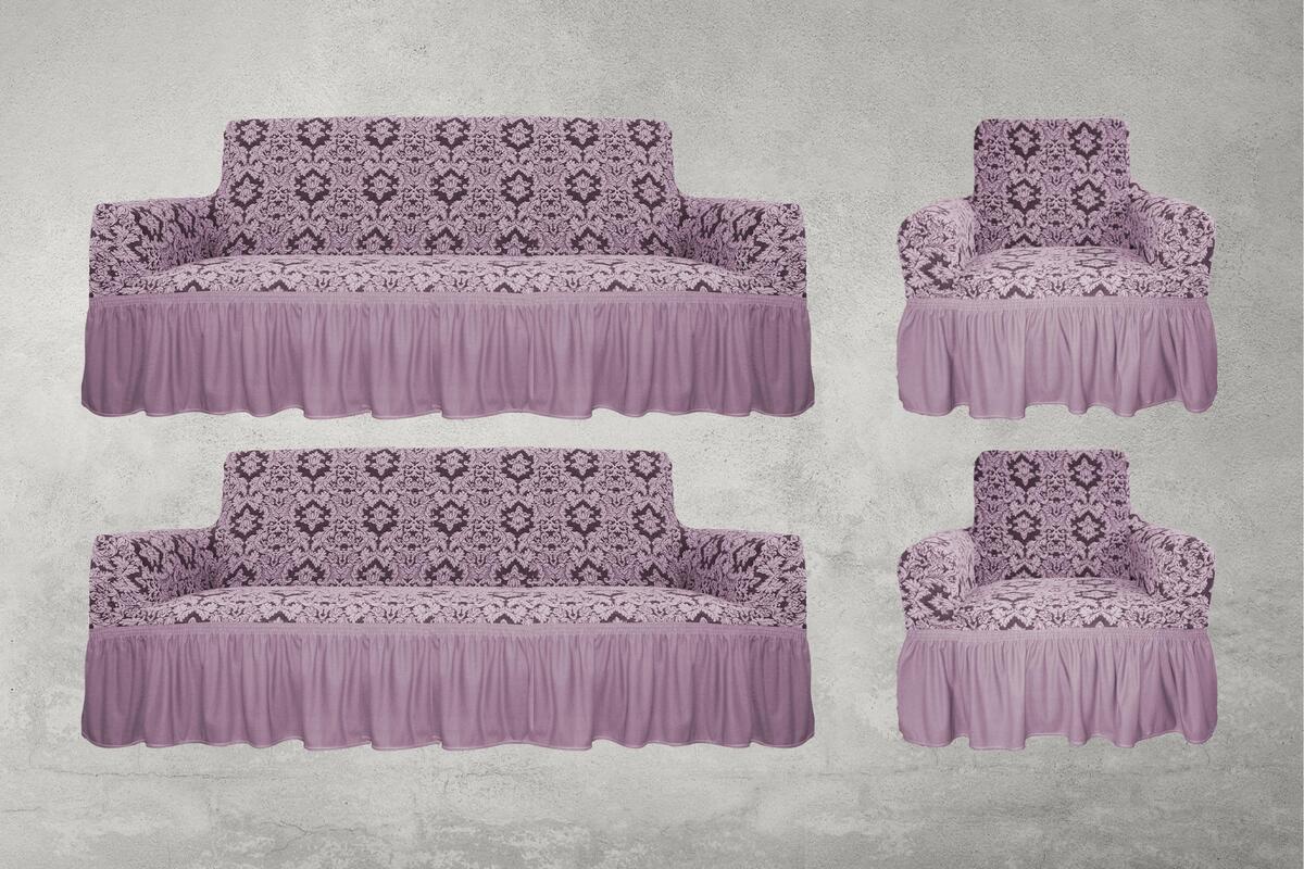 Damask Koltuk Örtüsü Maxi Takım 3+3+1+1 G.KurUyku Setiu