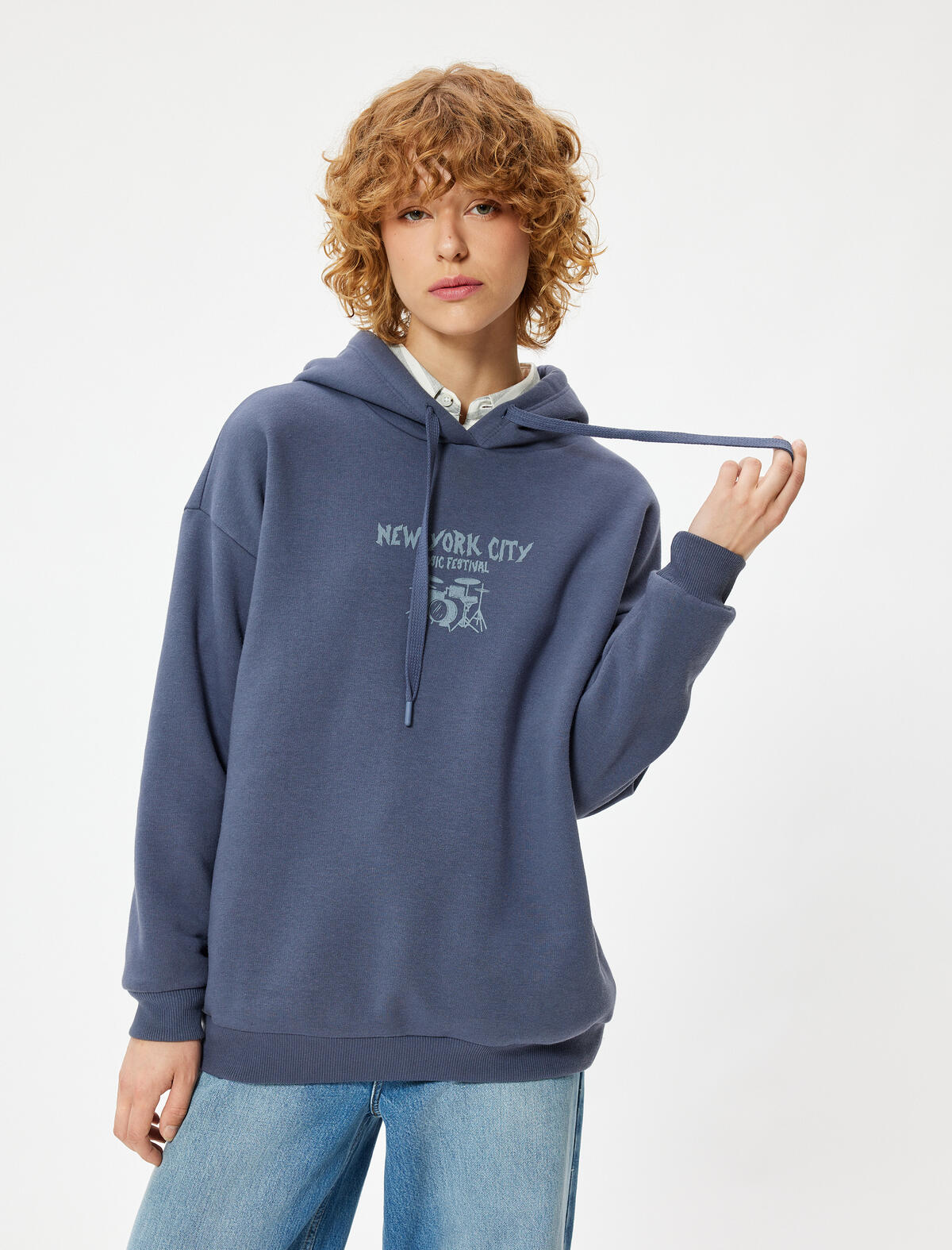 Koton Sweatshirt 5WAL10133IK Lacivert